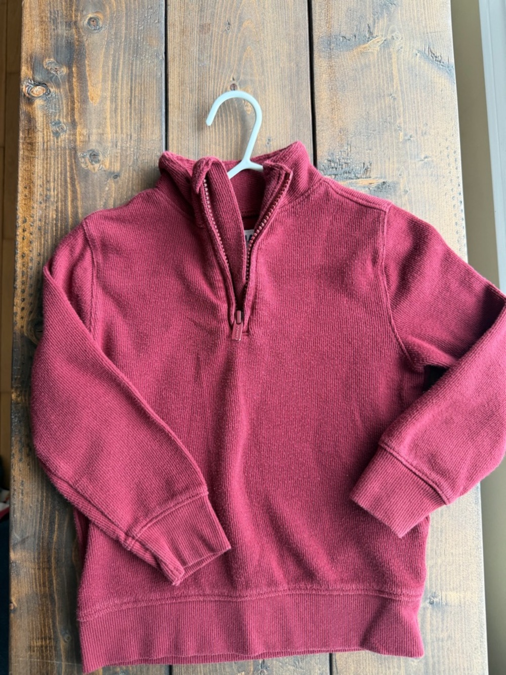 Old Navy Quarter-Zip Pullover in Deep Berry/Burgandy